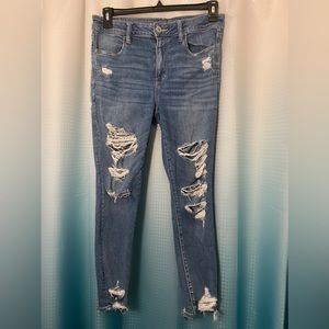American Eagle “ne(x)t level stretch” distressed skinny jeans. size 12 SHORT
